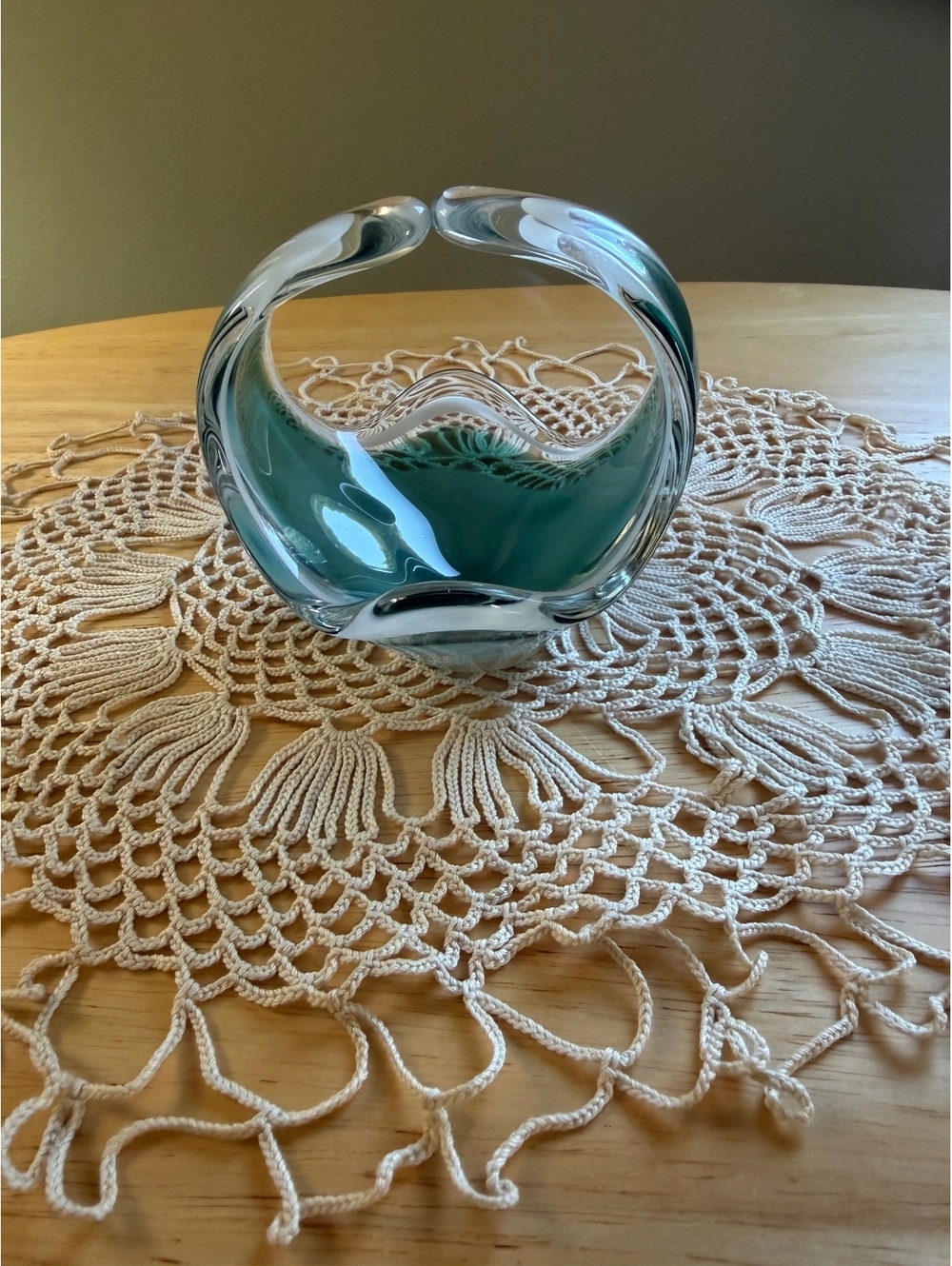Flygsfors Coquille Art Glass Bowl by Paul Kedelv, Mid-Century Scandinavian